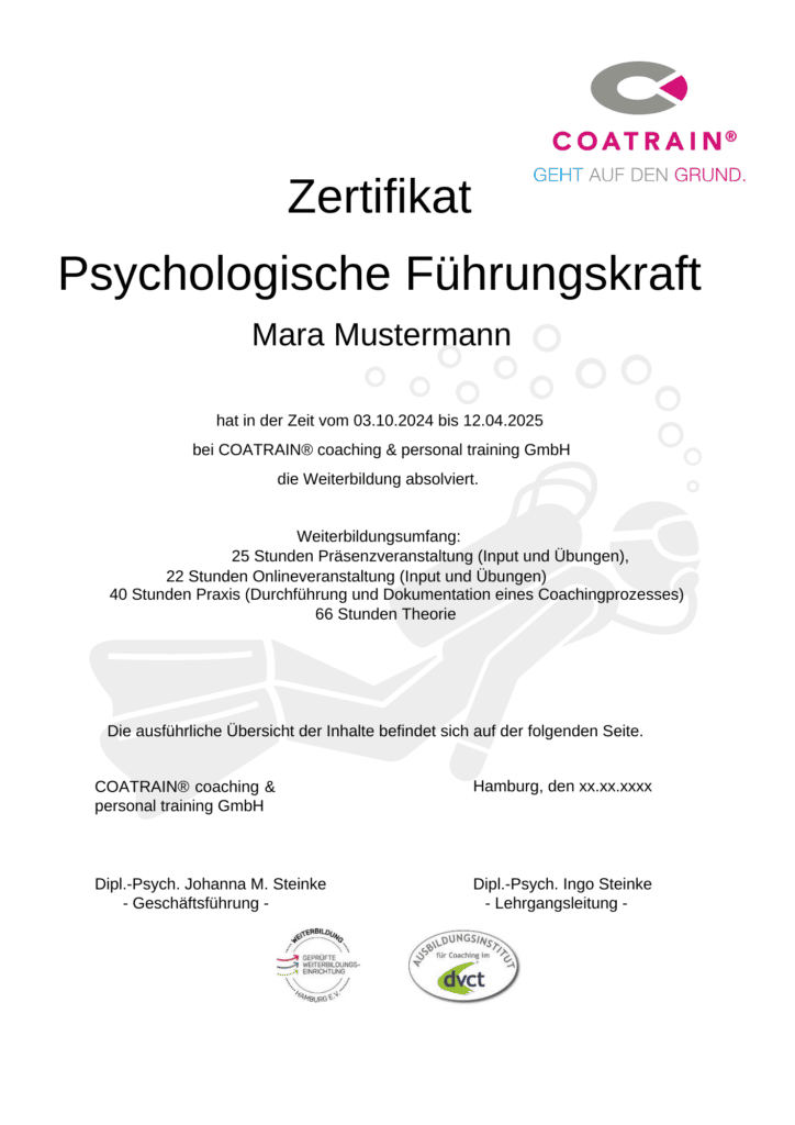 Zertifikat Psychologische Fuehrungskraft Zertifikat Psychologische Fuehrungskraft