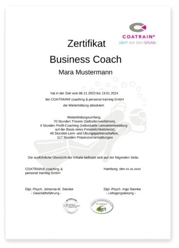 Zertifikat Business Coach