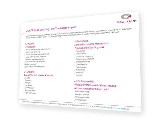 COATRAIN Coaching und Trainingsprinzipien Flyer