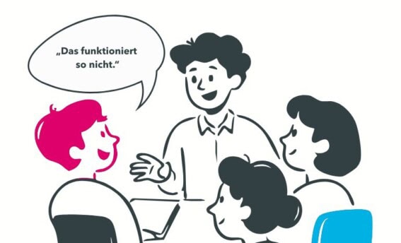 Ein einzelner Einwand kann eine Trainingssituation verändern. Die Grafik zeigt einen typischen Ach-Du-Schreck-Moment, in dem die Dynamik im Raum kippt. Von COATRAIN® in Hamburg.